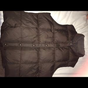 Brown lands end puffer vest